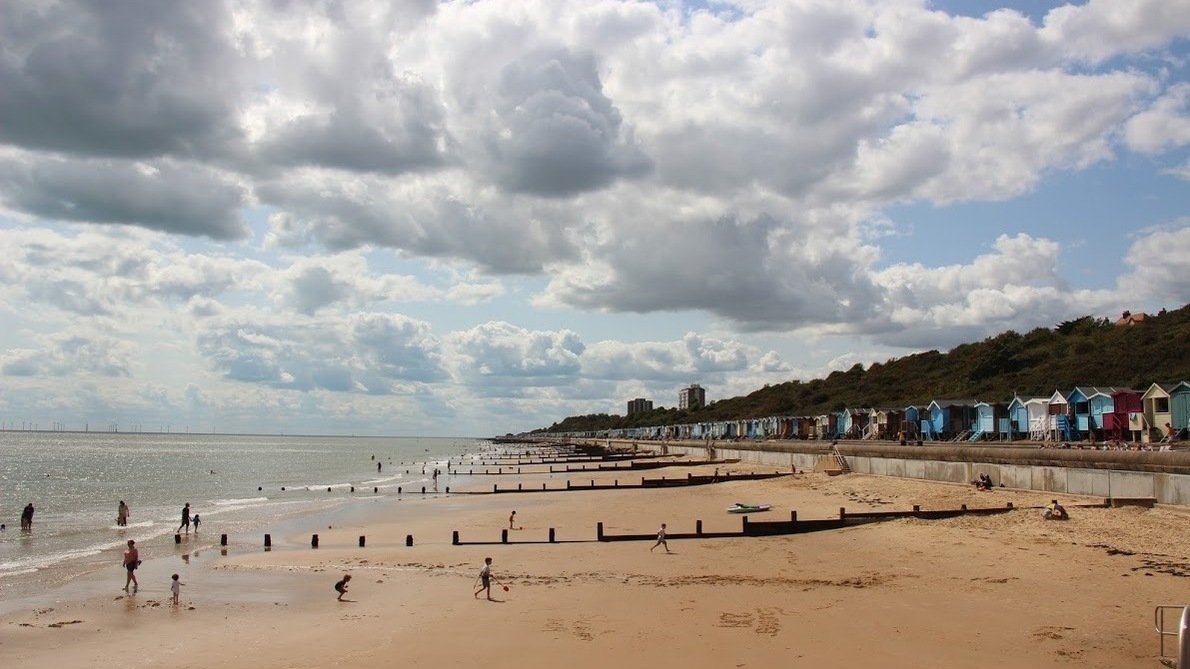 Frinton-on-Sea Beach with Beach Huts in Essex